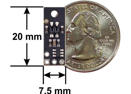 QTR-MD-01A Reflectance Sensor dimensions.