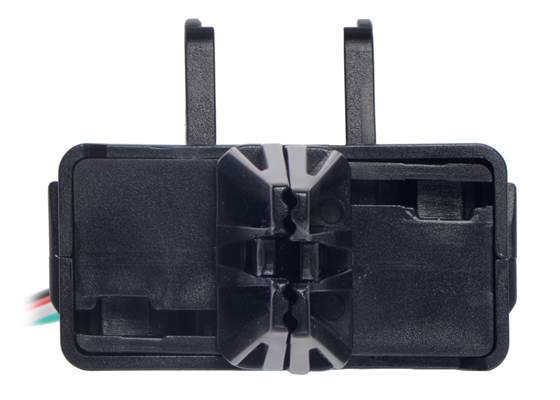 Front view of an assembled Micro Gripper (fully closed).