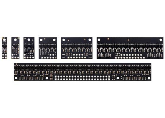 The QTR Reflectance Sensor Arrays are available in many different sizes.