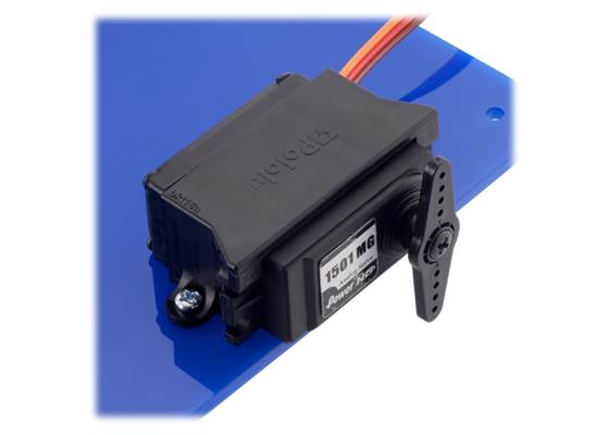 Power HD 1501MG servo with Mounting Bracket for Standard-Size Servos.