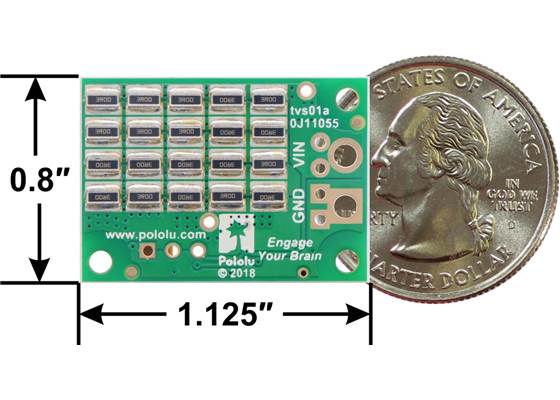 Bottom view  with dimensions of Shunt Regulator: Fine-Adjust LV, 1.50Ω, 15W.