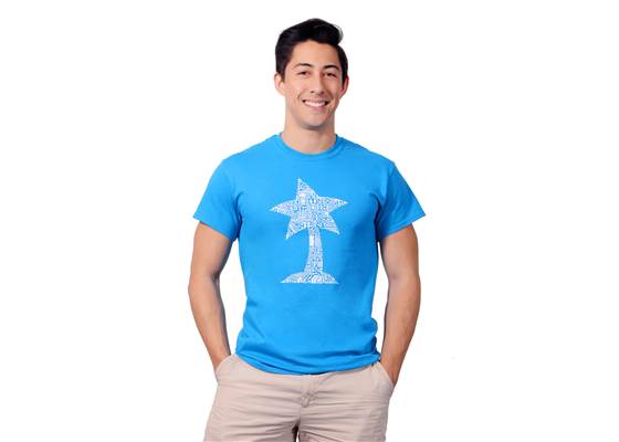 Sapphire blue Pololu circuit logo T-shirt. (1)