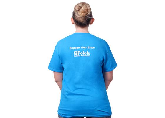 Sapphire blue Pololu circuit logo T-shirt. (2) (2)