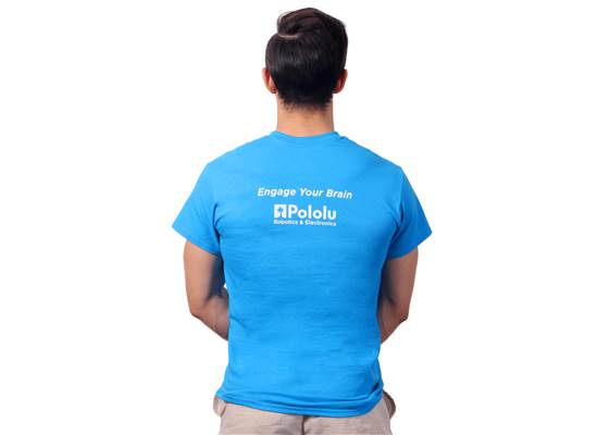 Sapphire blue Pololu circuit logo T-shirt. (3) (3)