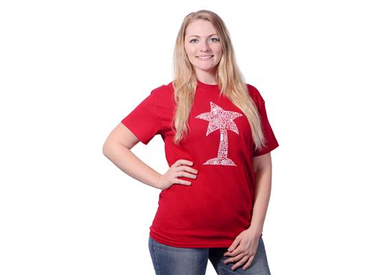 Cardinal red Pololu circuit logo T-shirt. (1)