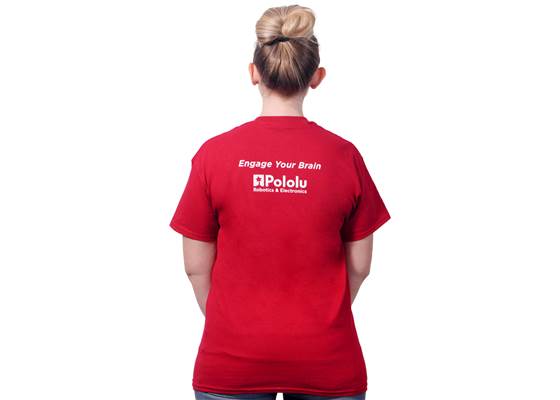 Cardinal red Pololu circuit logo T-shirt. (2) (2)