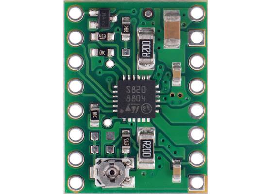 STSPIN820 Stepper Motor Driver Carrier (top view).