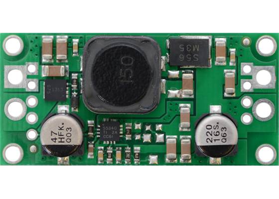 Pololu 9V step-up/step-down voltage regulator S18V20F9, top view.