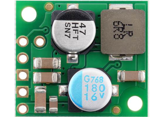 9V, 2.6A Step-Down Voltage Regulator D36V28F9, top view.
