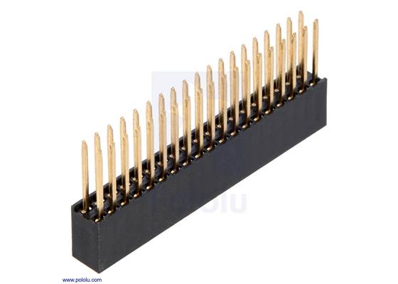 Stackable 0.100″ Female Header for TI-RSLK MAX: 2×19-Pin, Straight. (1)