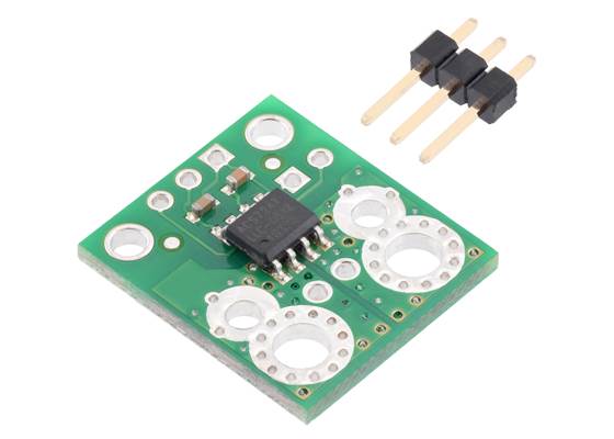 ACS724LLCTR-05AB Current Sensor Carrier -5A to +5A with included 0.1″ header pins.
