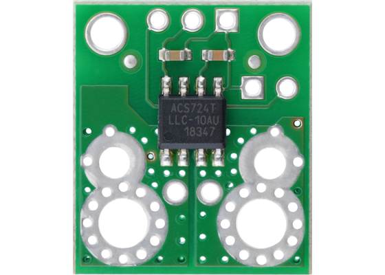 ACS724LLCTR-10AU Current Sensor Carrier 0A to 10A, top view.