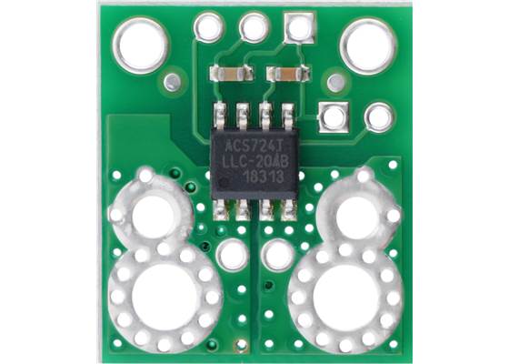 ACS724LLCTR-20AB Current Sensor Carrier -20A to +20A, top view.
