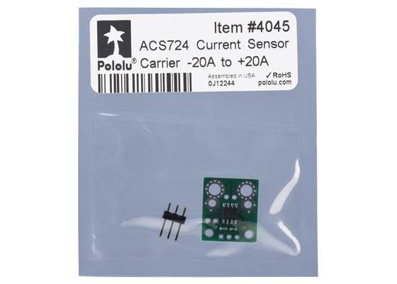 Standard packaging for the ACS724LLCTR-20AB Current Sensor Carrier -20A to +20A.