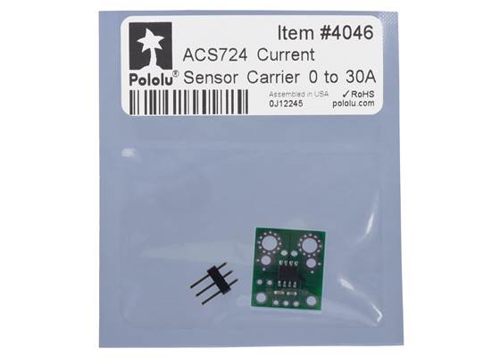 Standard packaging for the ACS724LLCTR-30AU Current Sensor Carrier 0A to 30A.