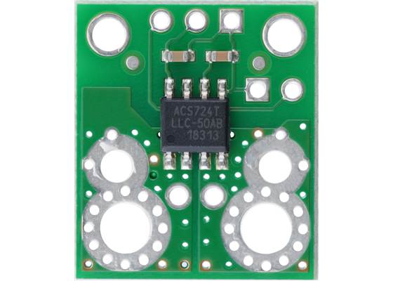 ACS724LLCTR-50AB Current Sensor Carrier -50A to +50A, top view.