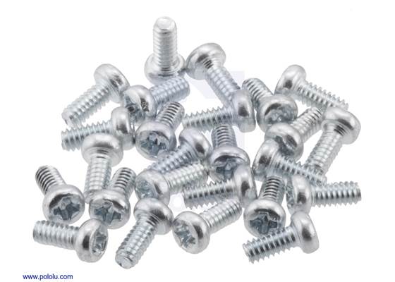 Machine Screw: #2-56, 3/16″ Length, Phillips (25-pack).