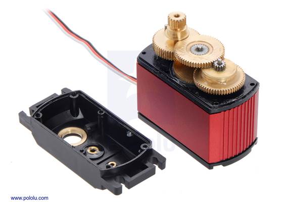 The FEETECH Ultra-High-Torque, High-Voltage Digital Giant Servo FT5335M has an all-metal gear train.