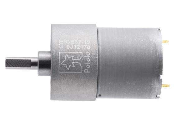 19:1 Metal Gearmotor 37Dx52L mm (Helical Pinion). (1)