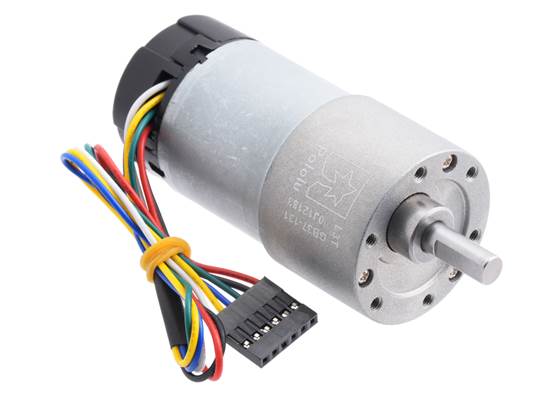 131:1 Metal Gearmotor 37Dx73L mm with 64 CPR Encoder (Helical Pinion).