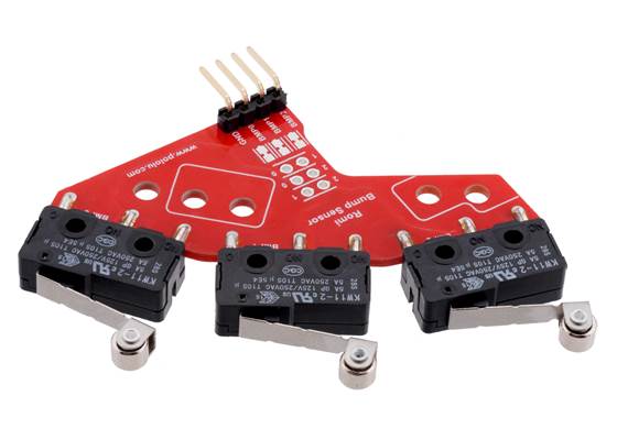 Right Bumper Switch Assembly for Romi/TI-RSLK MAX (Through-Hole Pins Soldered). (2) (2)