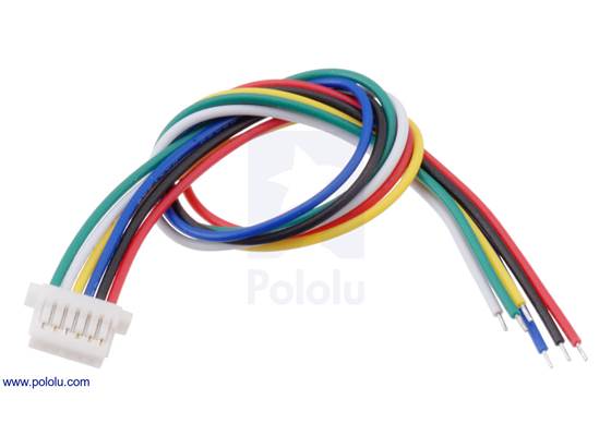 6-Pin Single-Ended Female JST SH-Style Cable 12cm.