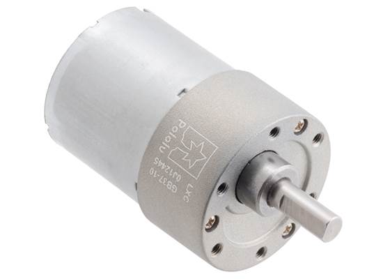10:1 Metal Gearmotor 37Dx50L mm 12V (Helical Pinion).
