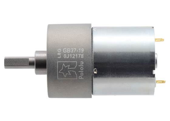19:1 Metal Gearmotor 37Dx52L mm (Helical Pinion). (1)