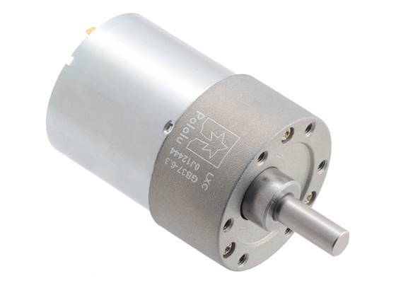 6.3:1 Metal Gearmotor 37Dx50L mm (Helical Pinion).