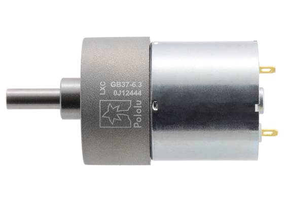 6.3:1 Metal Gearmotor 37Dx50L mm (Helical Pinion). (1)