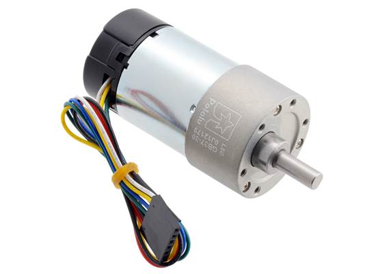 30:1 Metal Gearmotor 37Dx68L mm with 64 CPR Encoder (Helical Pinion).