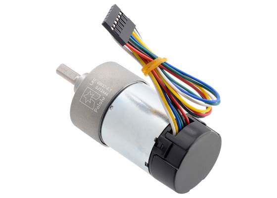 6.3:1 Metal Gearmotor 37Dx65L mm with 64 CPR Encoder (Helical Pinion). (2) (2)