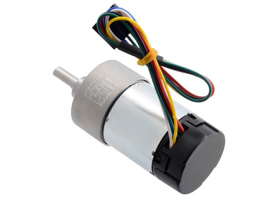 10:1 Metal Gearmotor 37Dx65L mm with 64 CPR Encoder (Helical Pinion). (2) (2)