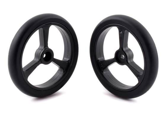 Pololu Wheel for Micro Servo Splines (21T, 4.8mm) – 40x7mm, Black, 2-Pack.