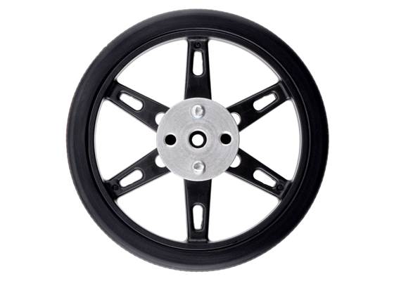 60&nbsp;mm Pololu Wheel for Micro Servos with a universal mounting hub.
