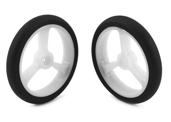 Pololu Wheel for Micro Servo Splines (21T, 4.8mm) &#8211; 40x7mm, White, 2-Pack.