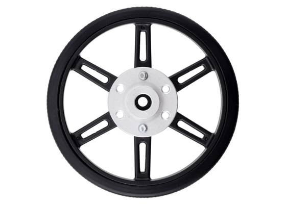 70&nbsp;mm Pololu Wheel for Standard Servos with a universal mounting hub.