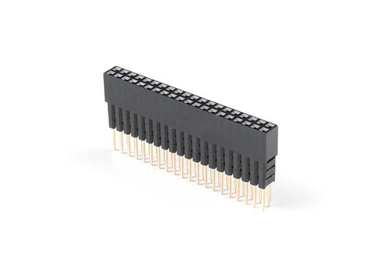 Extended GPIO Header - Female (PTH, 0.1in., 2x20-Pin, 16mm/7.30mm)