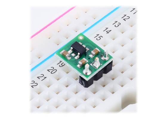 Charge Pump Voltage Inverter: 1.8-5.3V, 60mA, assembled on breadboard.
