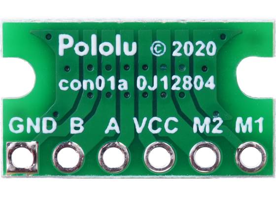 Breakout for JST SH-Style Connector, 6-Pin Male (Top-Entry or Side-Entry), bottom view.