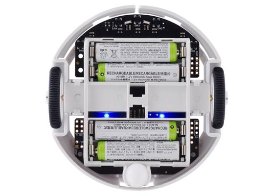 The 3pi+ 32U4 Robot is powered by four AAA batteries (not included).