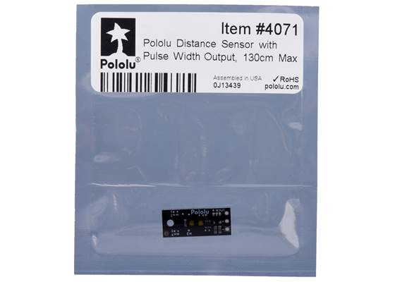 Standard packaging for the Pololu Distance Sensor with Pulse Width Output, 130cm Max.