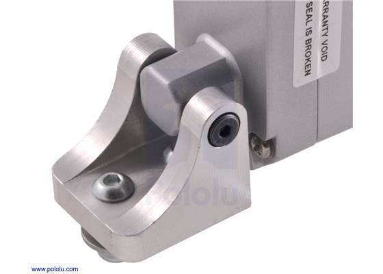 Connecting the aluminum mounting bracket to one end of a Concentric LD linear actuator.