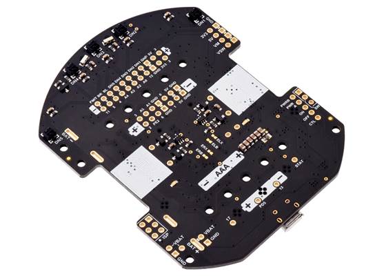 3pi+ 32U4 OLED Control Board, bottom view.