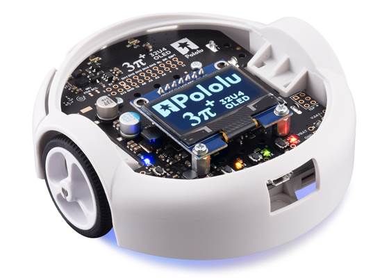 3pi+ 32U4 OLED Robot, rear view.