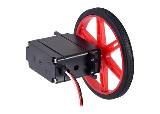 Compatible servo wheels are available separately for the SpringRC SM-S4303R Continuous Rotation Servo. (1)