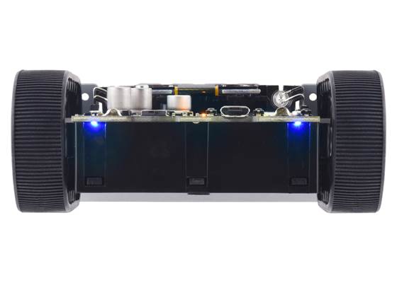Assembled Zumo 32U4 OLED robot, back view.