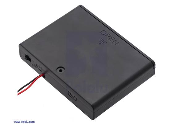 6-AA battery holder, enclosed with switch. (1)