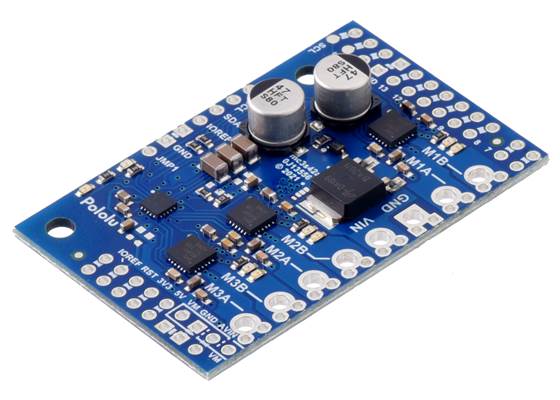Motoron M3S256 Triple Motor Controller Shield for Arduino (No Connectors).