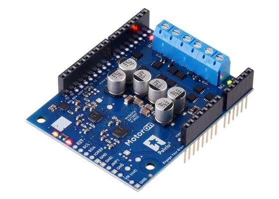 Motoron M2S24v14 Dual High-Power Motor Controller Shield for Arduino (Connectors Soldered).
